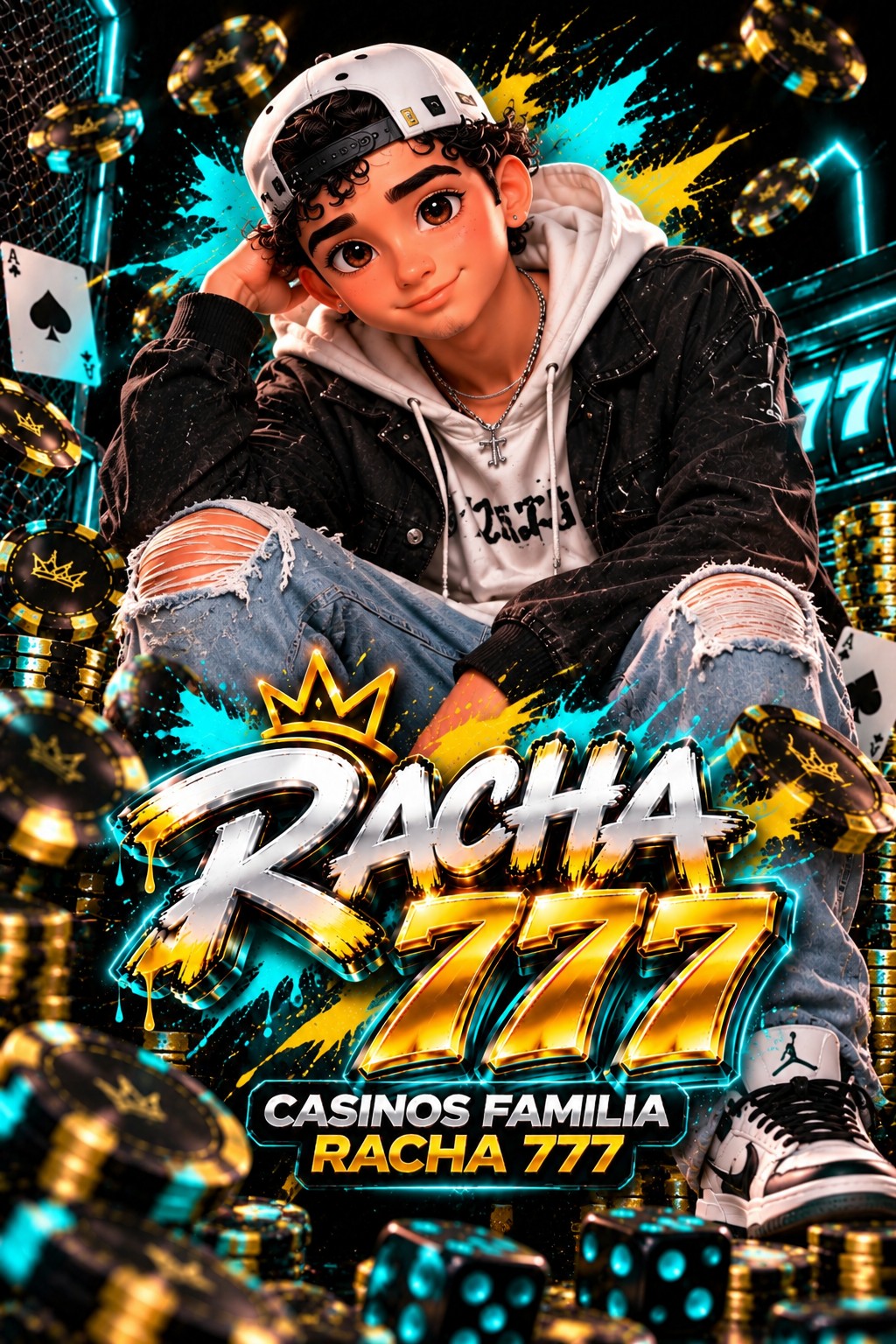 Charly, personaje original con gorra blanca RACHA777
